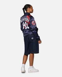 Pro Standard New York Yankees Roses Satin Jacket Navy