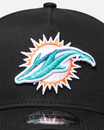 New Era Miami Dolphins 'Upside Down Logo' 9FORTY A-Frame Snapback Black/Official Team Color