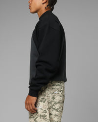 Loiter 4K Panel Crewneck Black
