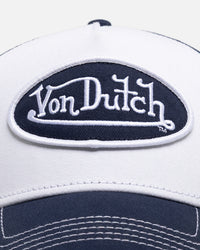 Von Dutch Navy & White Trucker Snapback Dark Navy