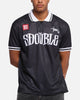 S Double Football Jersey Solid Black