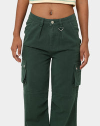 MNML Chloe Mid Rise Cargo Jeans Green