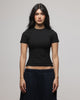 American Thrift Women's Longline Baby T-Shirt Black