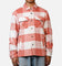 Criminal Damage Embroidered Flannel Shirt Pink