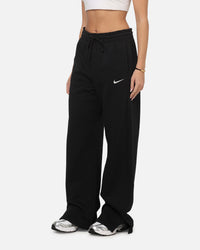 Nike Women's Sportswear Phoenix Fleece High Waisted Wide Leg Sweat Pants Black/Sail