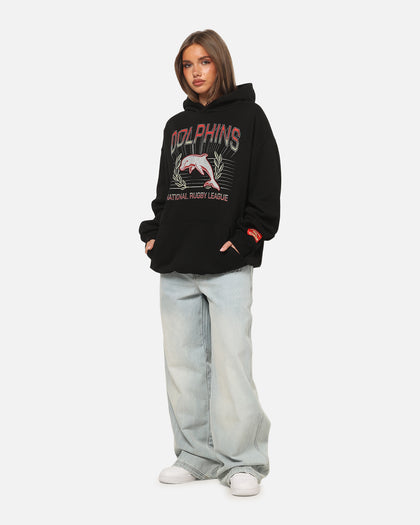 Bleacher Athletic Dolphins NRL Adult Club Wreath Hoodie Black