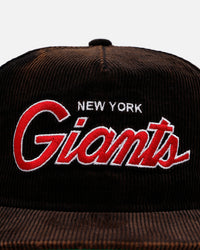 New Era New York Giants 'Washed Black NFL Golfer' Corduroy Golfer Snapback Washed Black