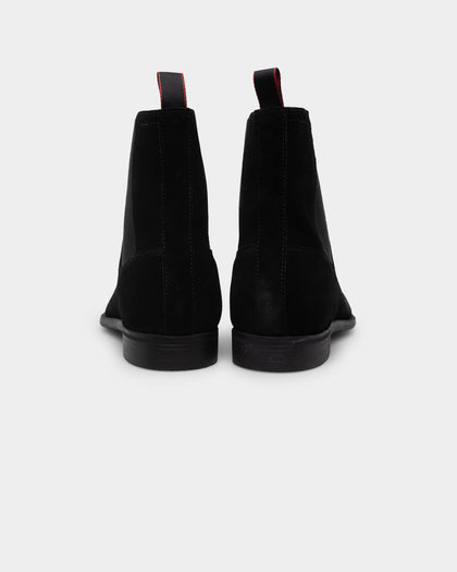 Hugo Boss Kyron Chelsea Suede Boots Black