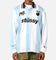 Stüssy Football Polo Long Sleeve T-Shirt Blue/White