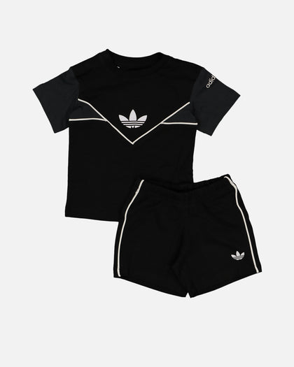 Adidas Infants' Adicolour Shorts And T-Shirt Set Black