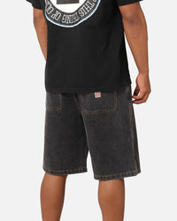 S Double Denim Standard Shorts Washed Black
