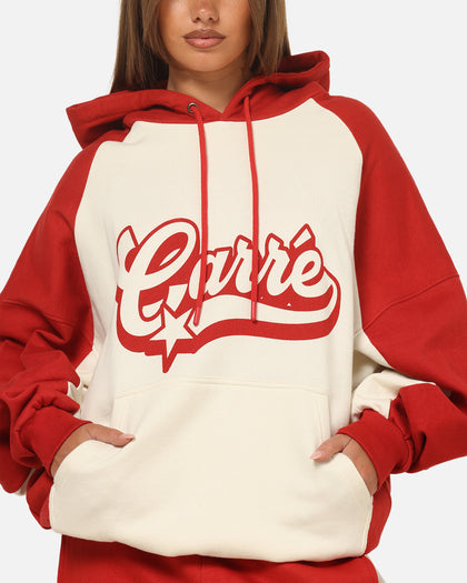 Carre Sport C Hoodie Off White/Red