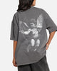 Saint Morta Redemption Mock Neck T-Shirt Washed Charcoal