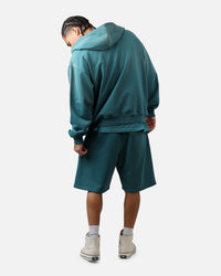 American Thrift Zip Hoodie Washed Teal
