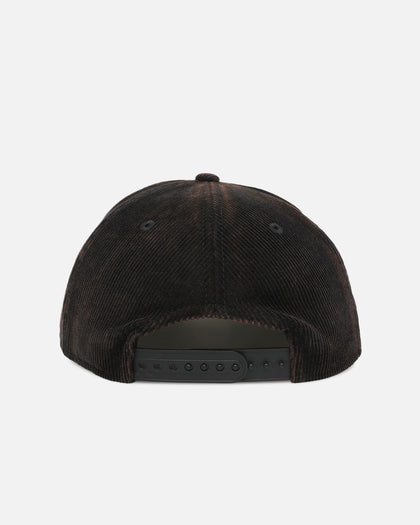 New Era Canberra Raiders 'NRL Golfer Washed Black' Pre-Curved Corduroy Golfer Snapback Washed Black