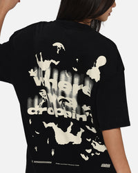 73Studio X Fortnite Where We Droppin T-Shirt Black Acidwash
