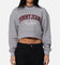 Tommy Jeans Women's Crop Collar Crewneck Grey Heather