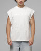 Loiter Cyber Applique Muscle T-Shirt White