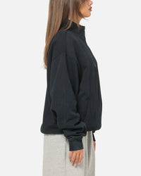 American Thrift Leisure Quarter Zip Mock Neck Sweater Washed Black
