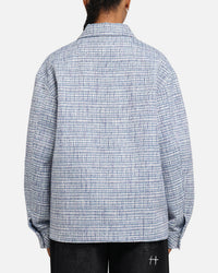 XXIII Boucle Tweed Zip Jacket Teal/Blue/Purple