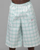 Loiter Ultra Hybrid Shorts Green Plaid