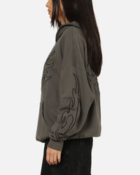 Saint Morta Crested Wing Hoodie Washed Charcoal