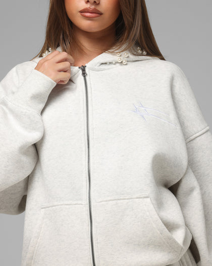 Loiter Pearl Zip Hoodie Off White