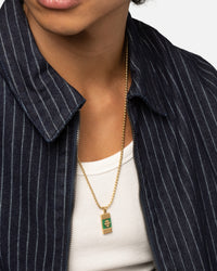 Guess Mainline Rebel Moon 26" Tag Necklace Gold