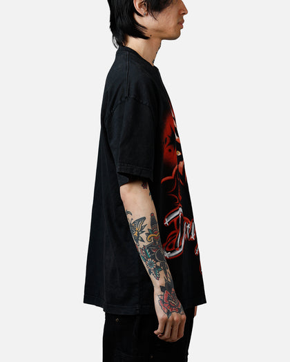 73Studio Star Wars Darth Maul Airbrush T-Shirt Black Acidwash