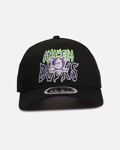 New Era Anaheim Ducks 'Spooky Script' 9FORTY A-Frame Snapback Black/Green/Purple