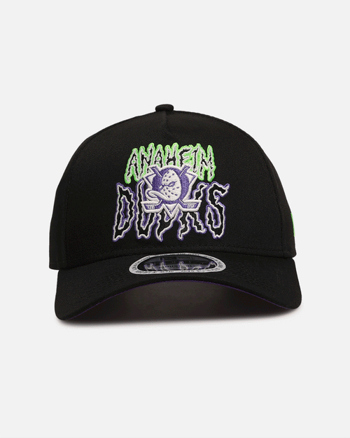 New Era Anaheim Ducks 'Spooky Script' 9FORTY A-Frame Snapback Black/Green/Purple