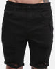 Saint Morta Thrashed Shorts Jet Black