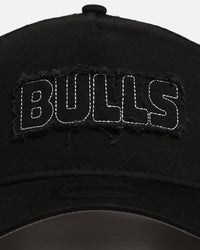 New Era Chicago Bulls 'Distressed' 9FORTY A-Frame Trucker Snapback Black/White