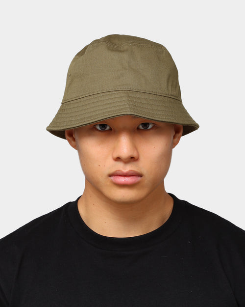 EN ES Plain Bucket Hat Black Olive