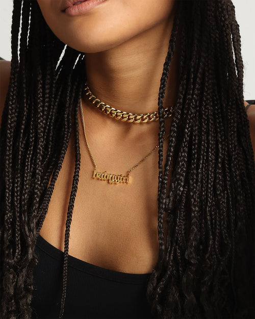 Raising Hell Women's 18" Babygirl Pendant Gold