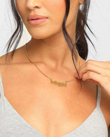 Raising Hell Women's 18" Babygirl Pendant Gold