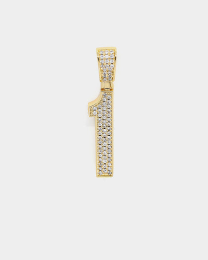 Saint Morta Men's Iced College Pendant Iced Gold