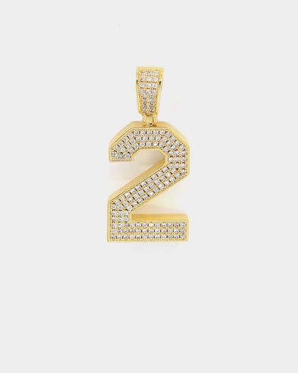 Saint Morta Men's Iced College Pendant Iced Gold