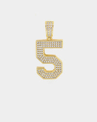Saint Morta Men's Iced College Pendant Iced Gold