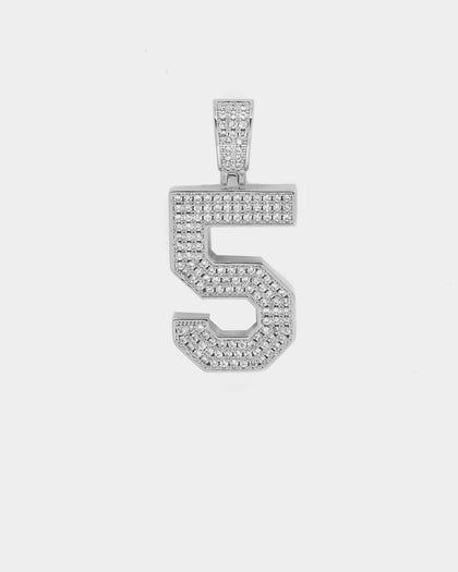 Saint Morta Men's Iced College Pendant Iced White Gold