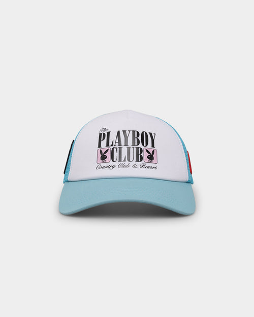 Playboy X Culture Kings Club Trucker Snapback Light Blue