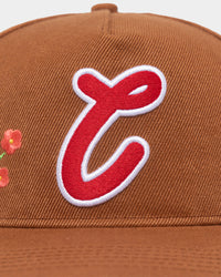 Carre Floraux Wool Strapback Tobacco