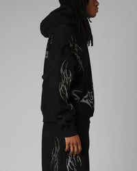 Loiter Opaque Rhinestone Premium Hoodie Black