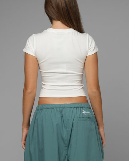 Loiter Women's Hybrid Baby T-Shirt White