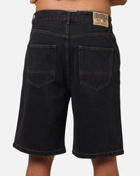 S Double Denim Standard Shorts Black Wash