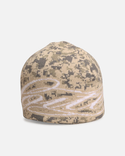 Loiter Skull Knit Beanie Digi Camo