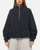 American Thrift Leisure Quarter Zip Mock Neck Sweater Washed Black