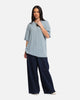 XXIII Rib Knit T-Shirt Blue Marle