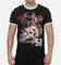 Ed Hardy Flame Skull Ringer T-Shirt Black