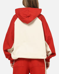 Carre Sport C Hoodie Off White/Red